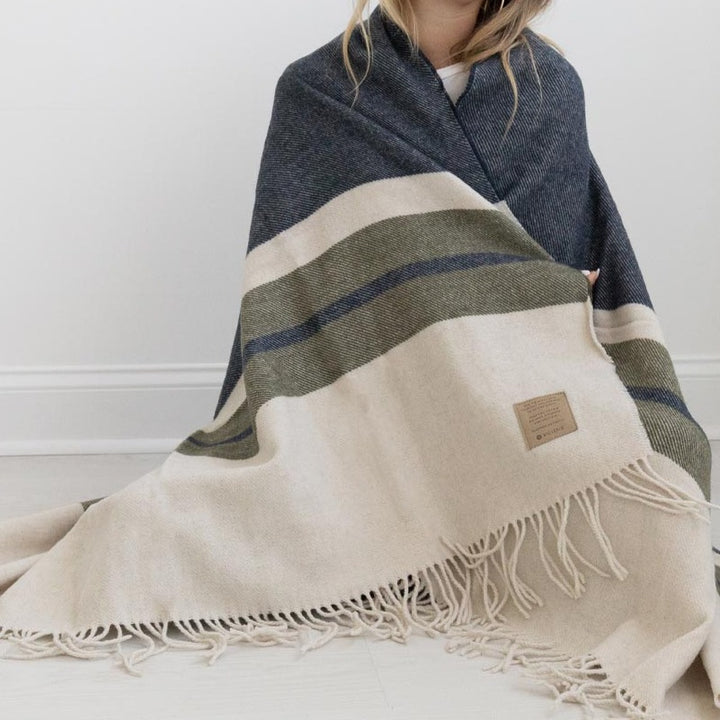 Wool Throw Blanket, Mother Earth