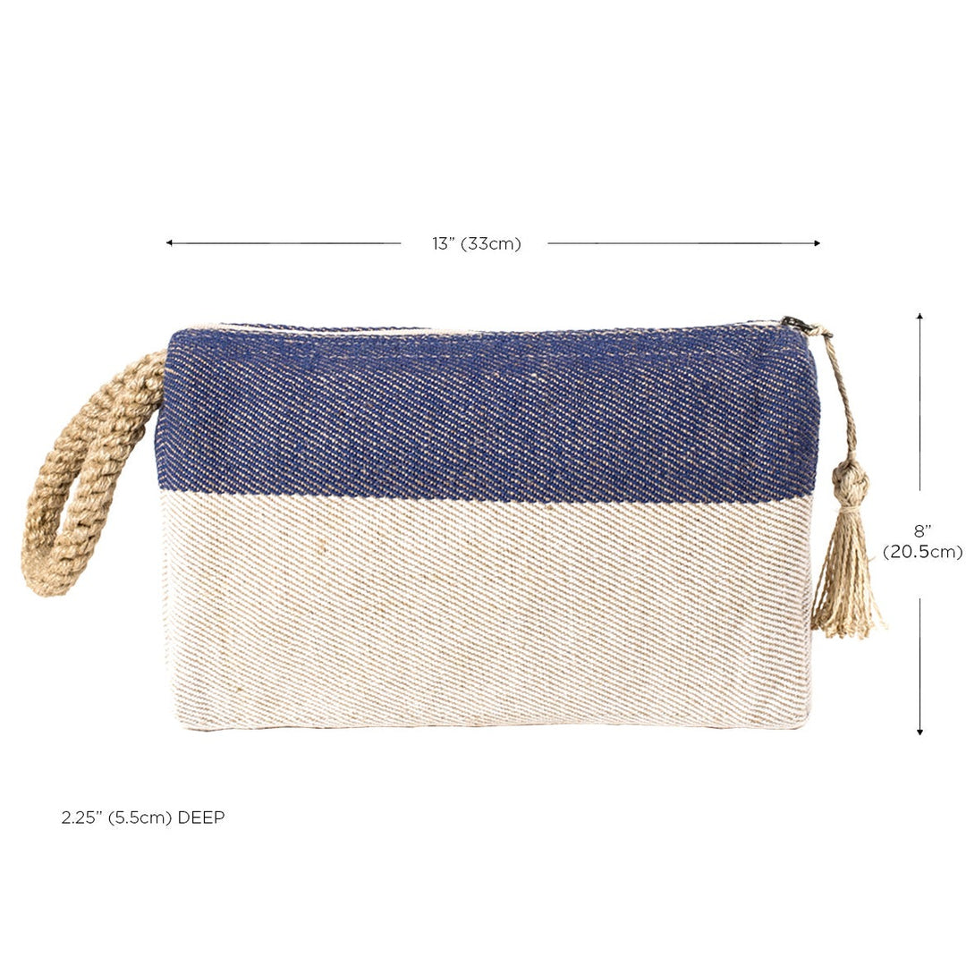 Color Block Clutch Bag, Blue