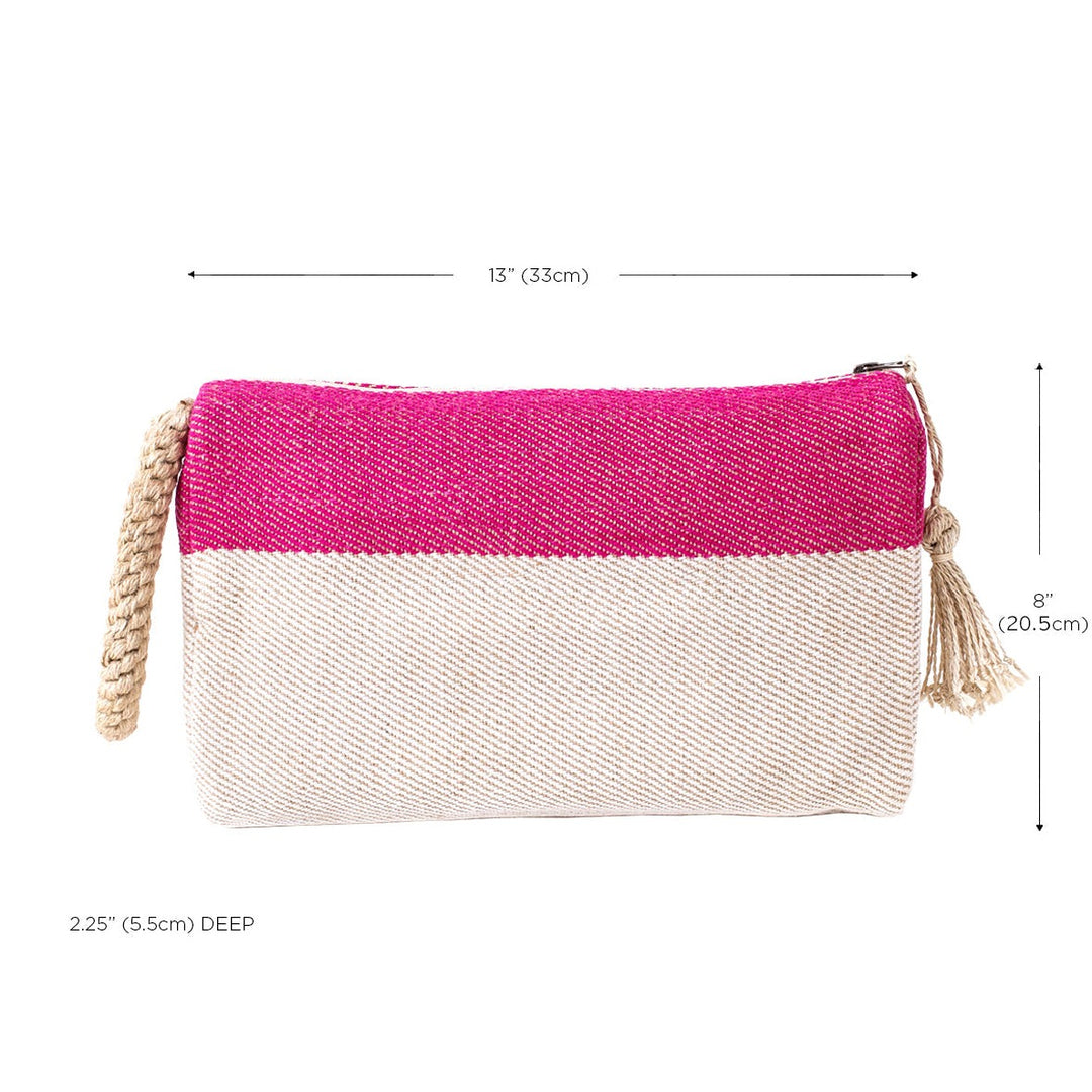 Color Block Clutch Bag, Pink