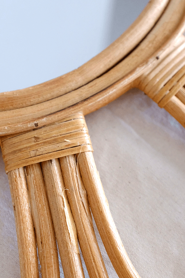 Natural Rattan Mirror, Sunburst