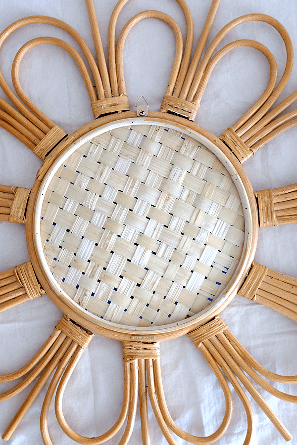Natural Rattan Mirror, Sunburst