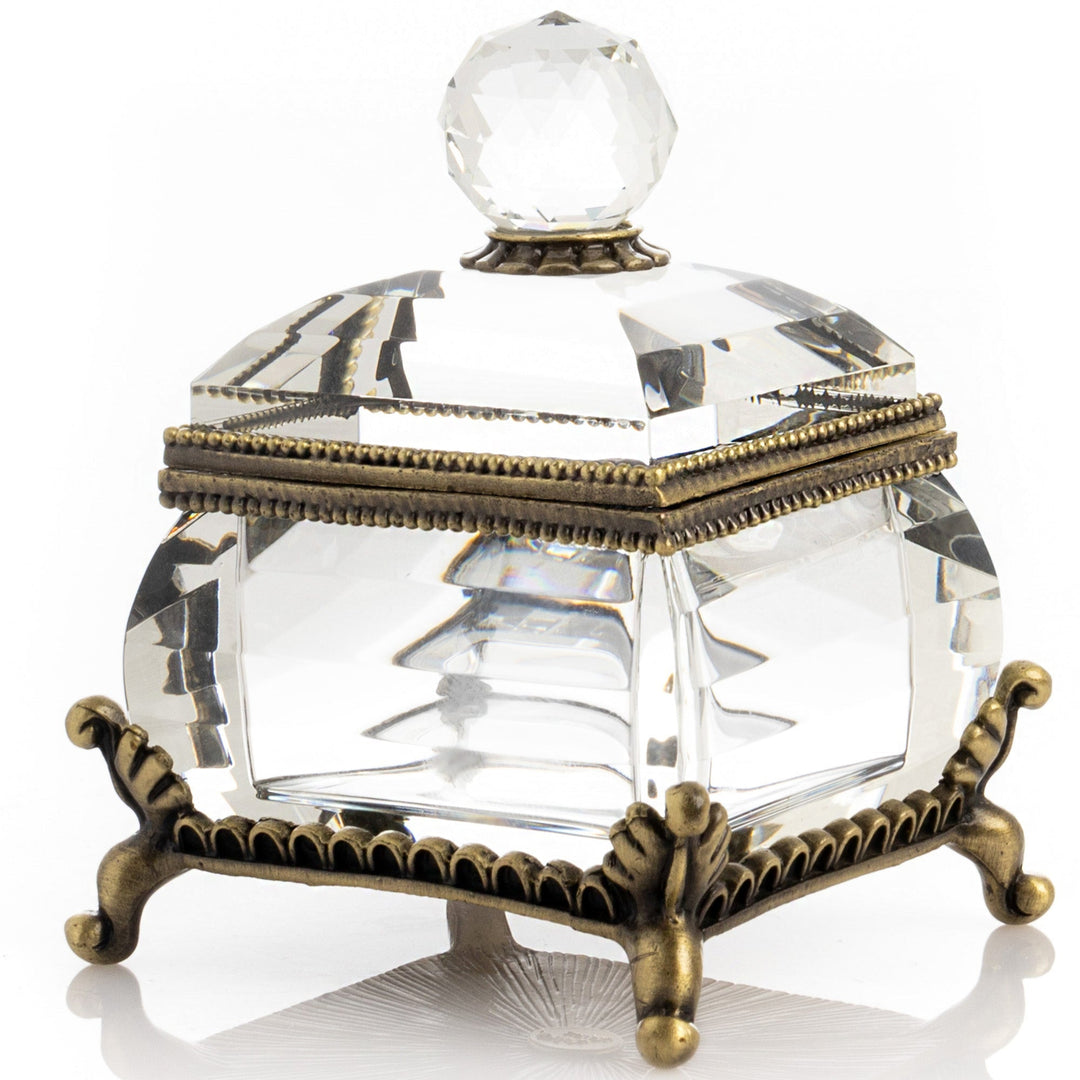 Handpainted Trinket Box, 24k Gold/925 Silver Plated