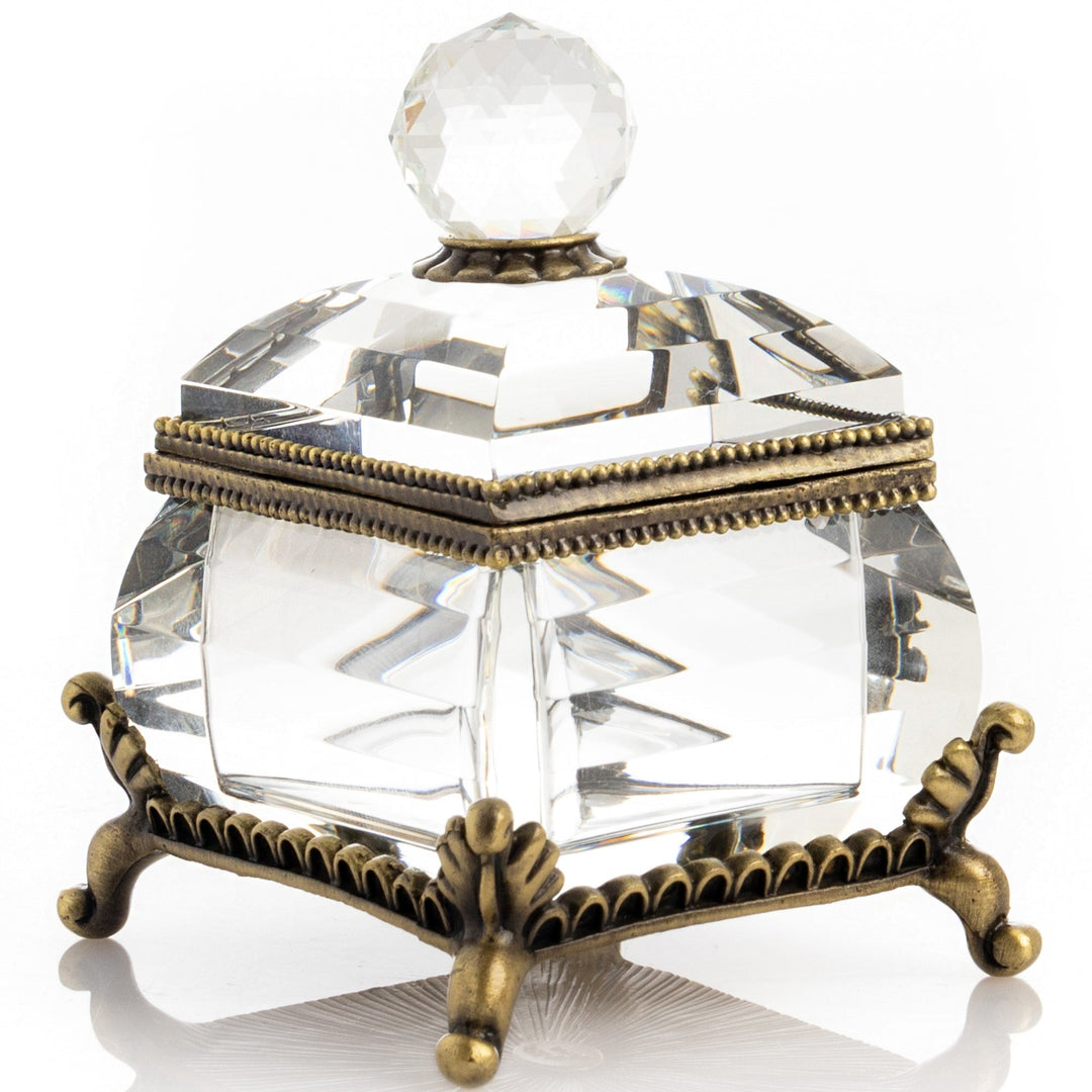 Handpainted Trinket Box, 24k Gold/925 Silver Plated