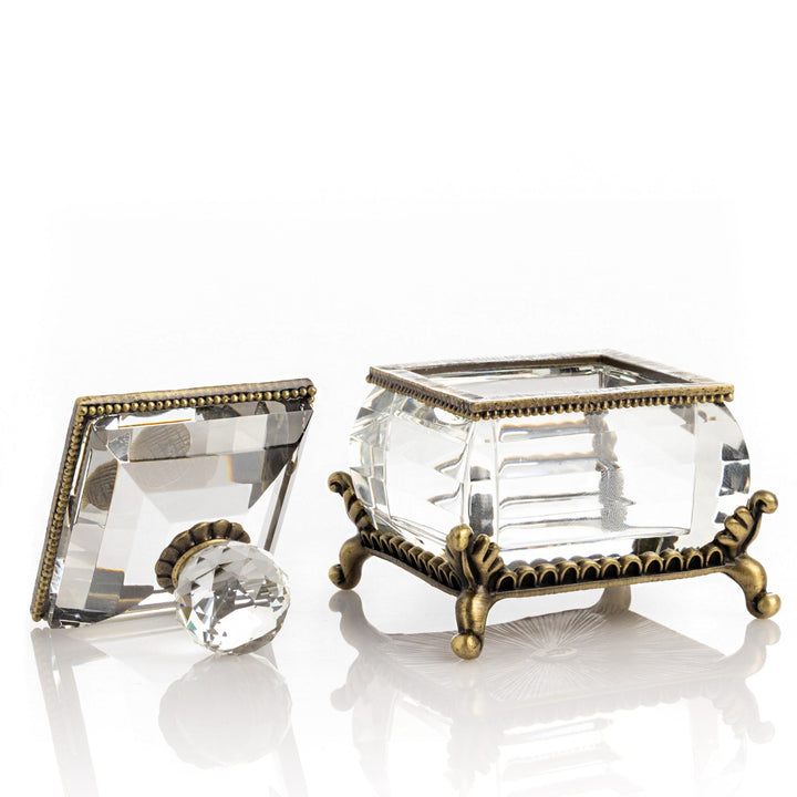 Handpainted Trinket Box, 24k Gold/925 Silver Plated