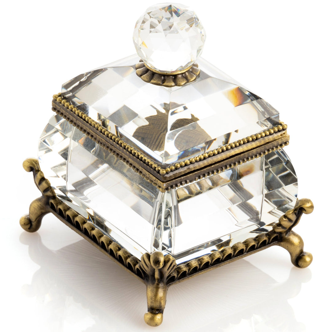 Handpainted Trinket Box, 24k Gold/925 Silver Plated