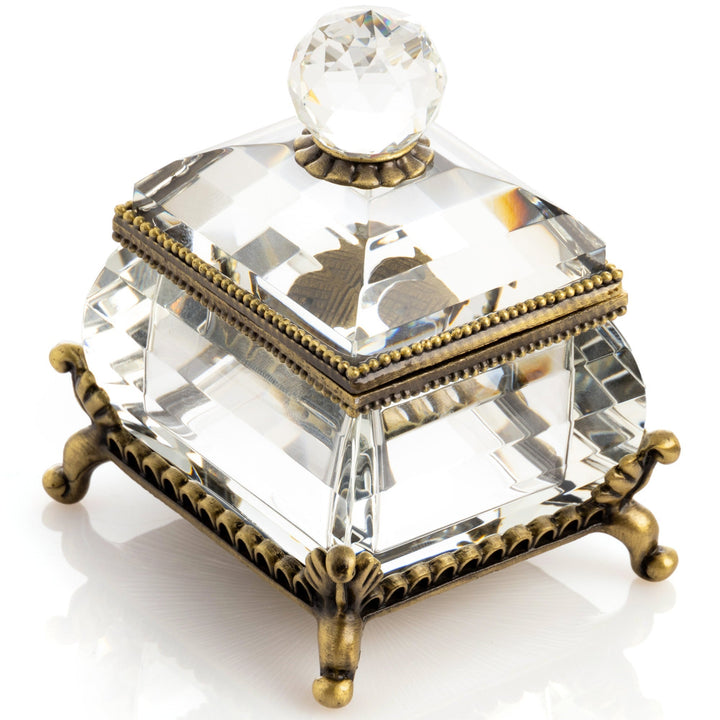 Handpainted Trinket Box, 24k Gold/925 Silver Plated