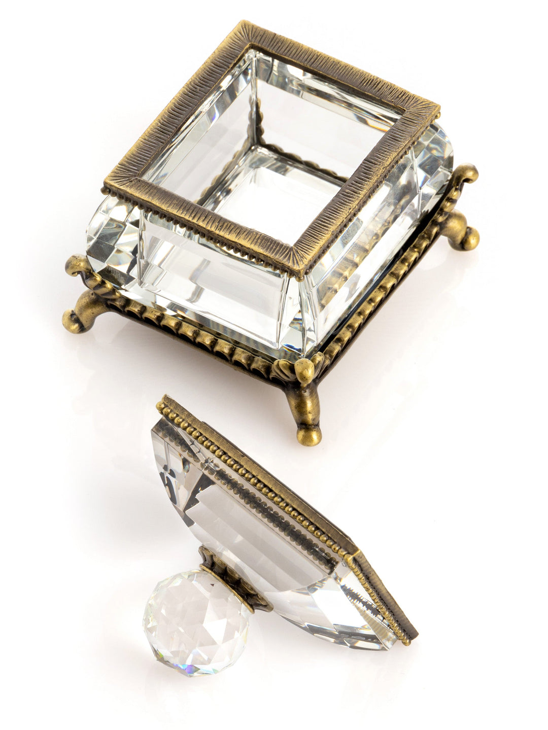 Handpainted Trinket Box, 24k Gold/925 Silver Plated