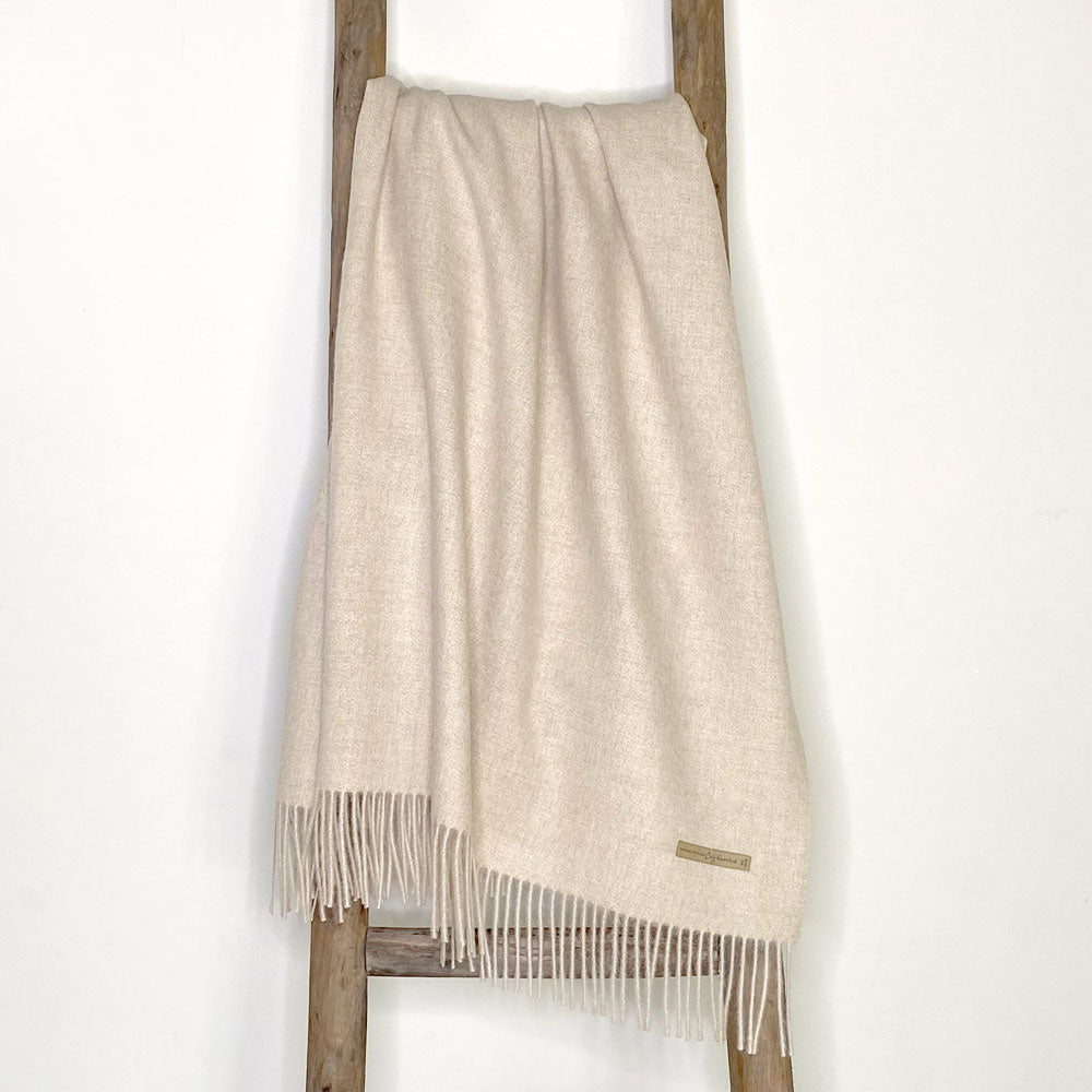 Alpaca Wool Soul Blanket, Taupe