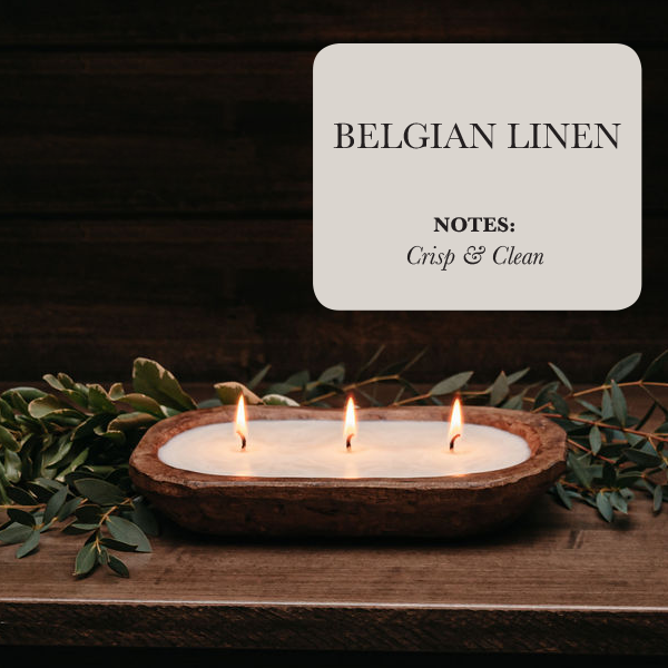 3-Wick Soy Candle, Belgian Linen
