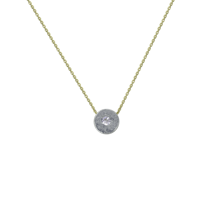 Necklace, White Diamond Peacebomb