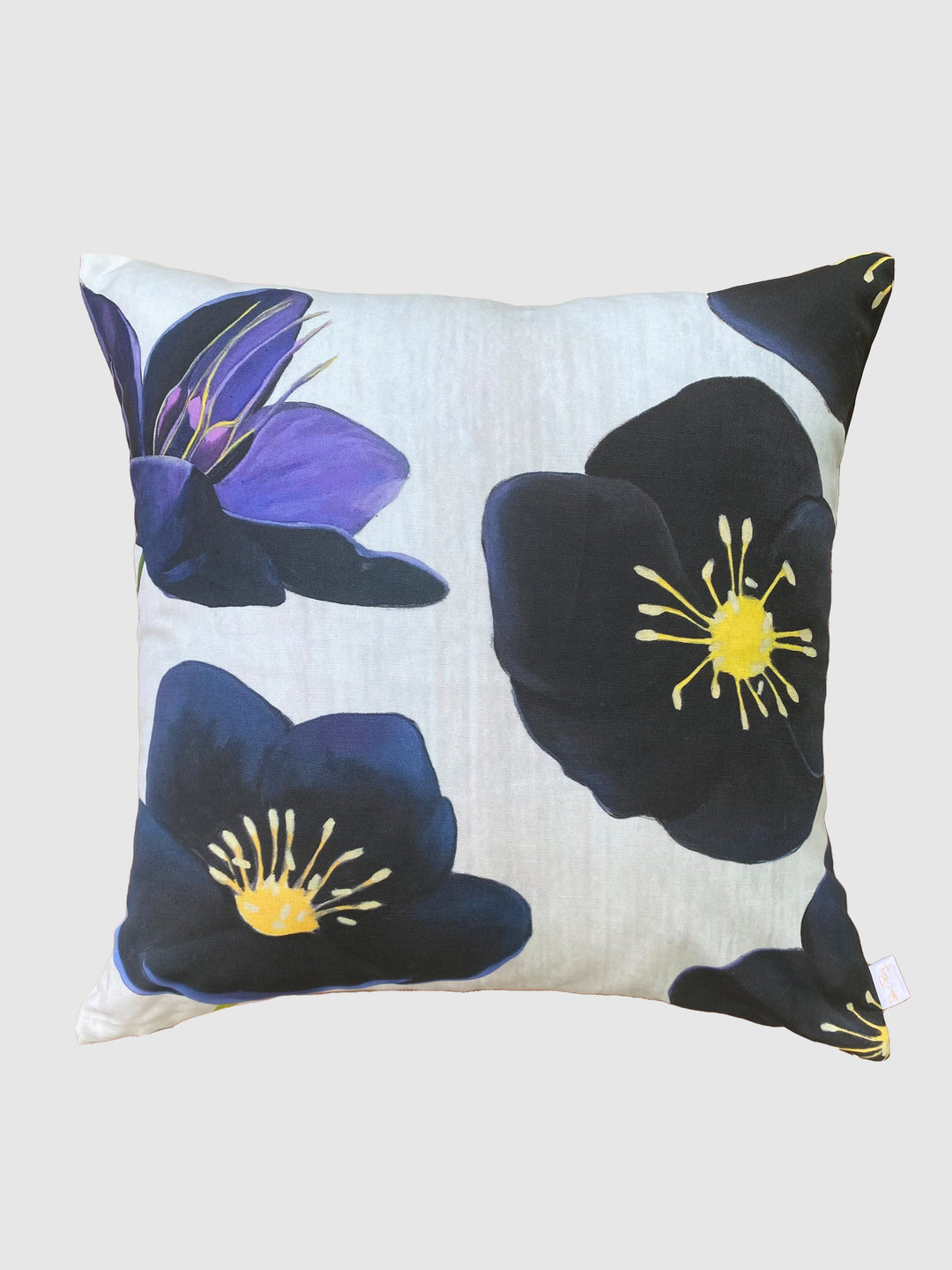 Throw Pillow, Black Hellebore