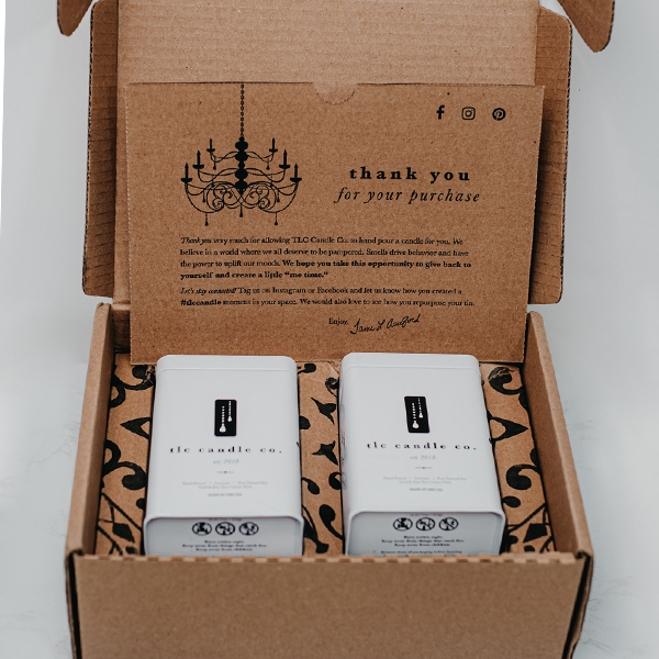 2-Wick Soy Candle Gift Set,  Rosemary Mint & Grapefruit Mint
