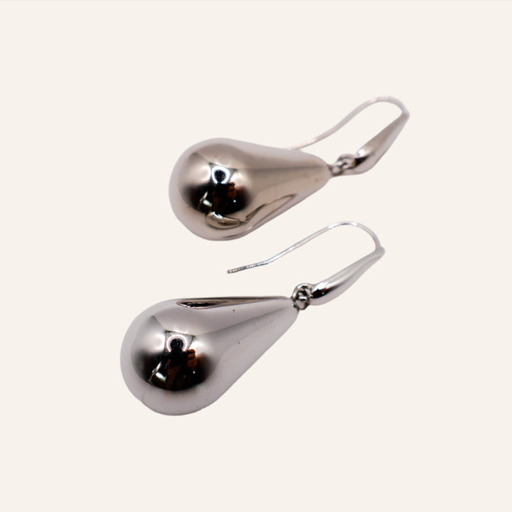 Italian Raindrop Earrings, 925 Sterling Silver