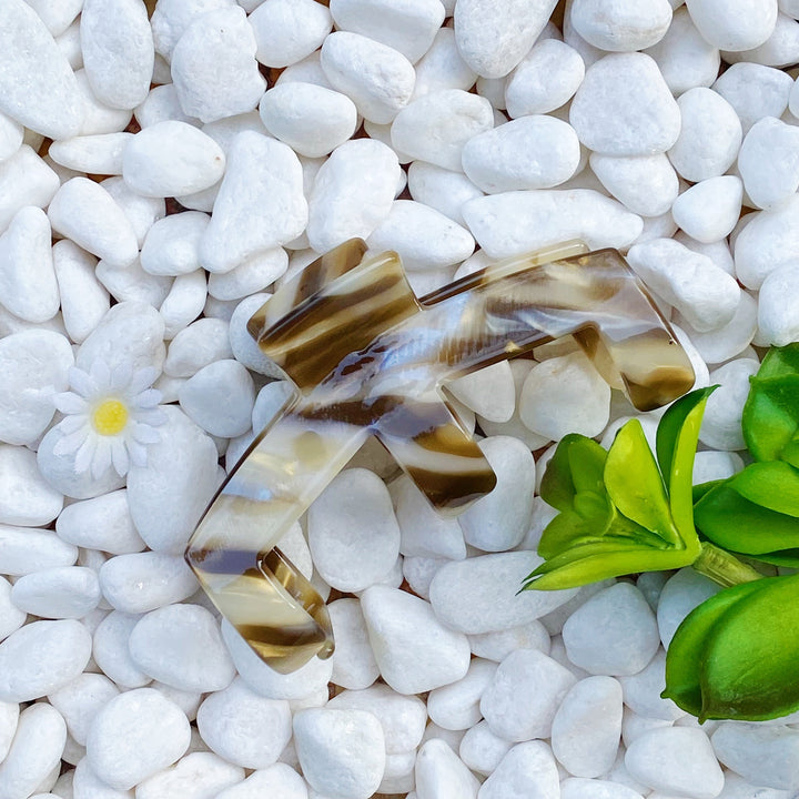 Elegant Hair Claw, Brown Zebra or Pearl Rose