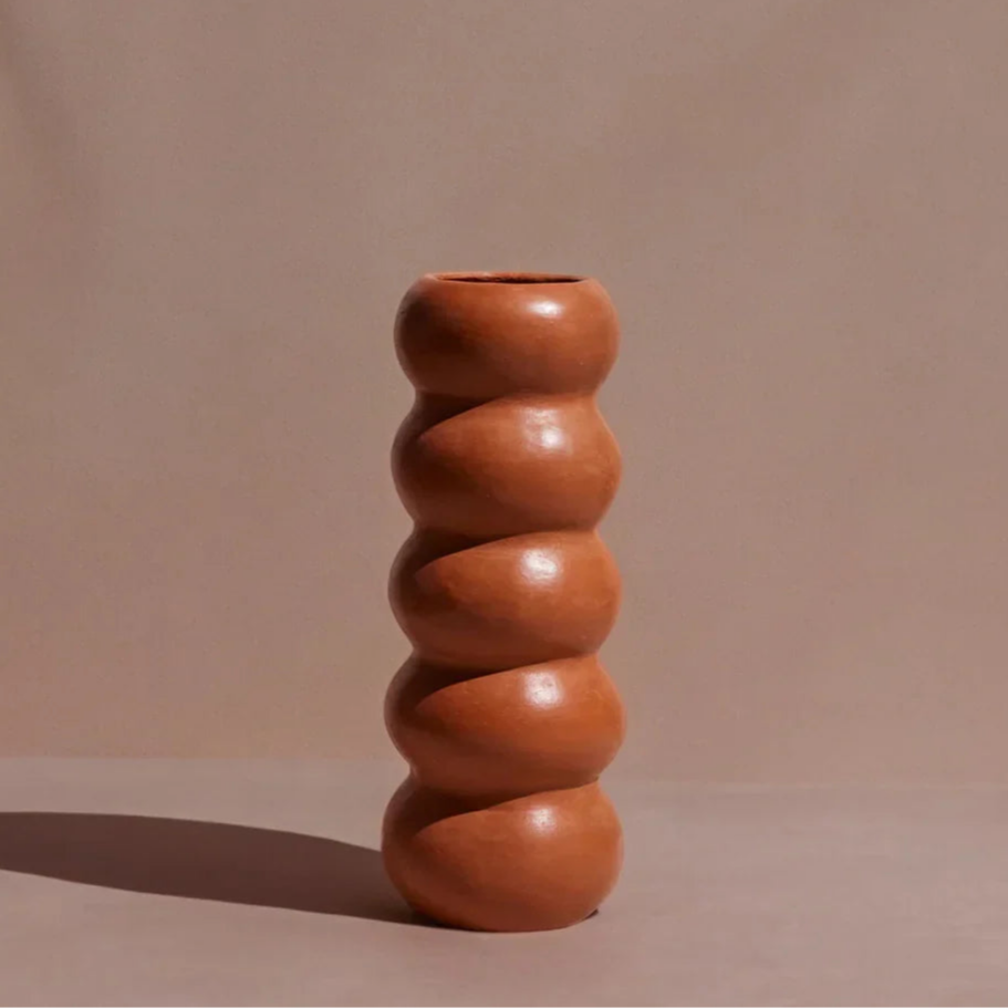 Handmade Terracotta Sculptural Vase, Object V