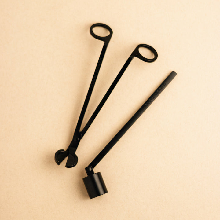 Stainless Steel Candle Tool Set of 2, Matte Black