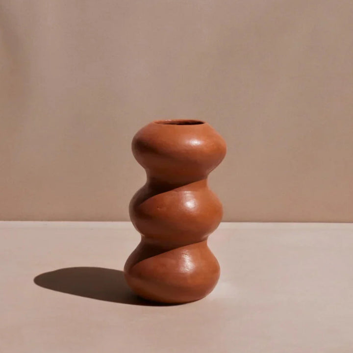 Handmade Terracotta Sculptural Vase, Object III
