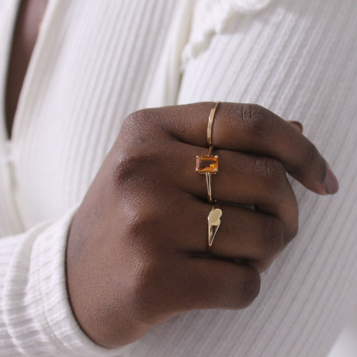 Slim Heart Ring, 10K Gold