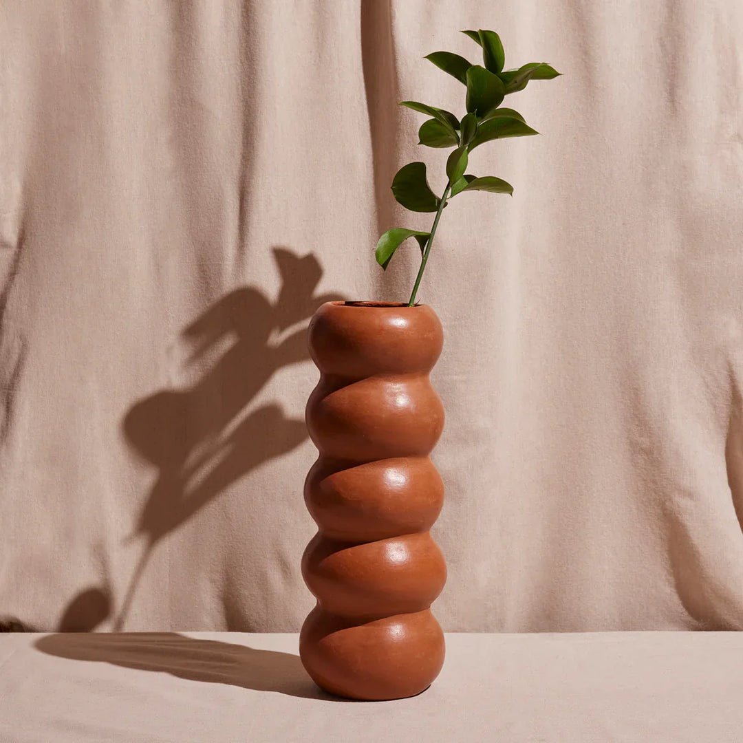 Handmade Terracotta Sculptural Vase, Object V
