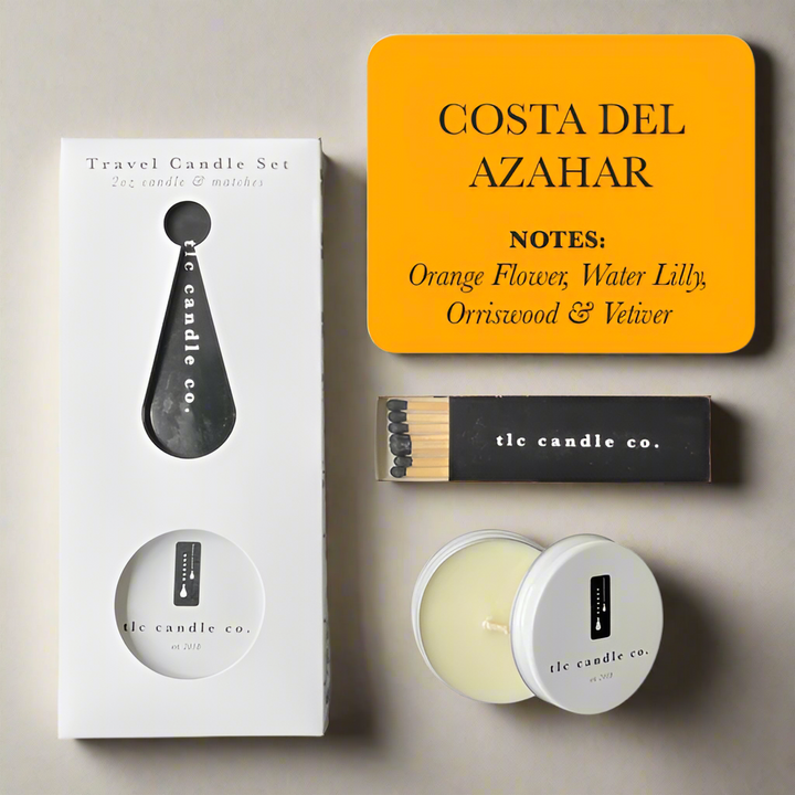 Mini Candle Set with Matches, Costa Del Ahazar