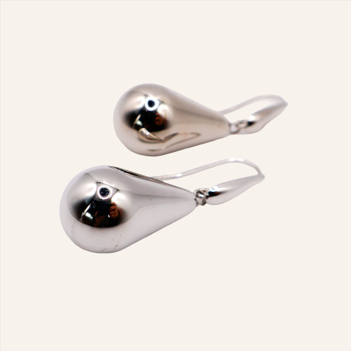 Italian Raindrop Earrings, 925 Sterling Silver