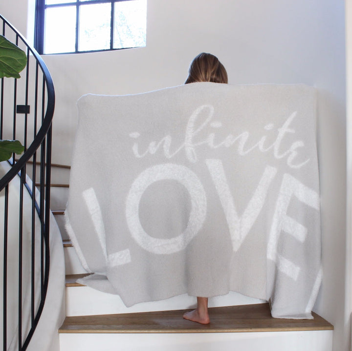 Big Infinite Love Dream Blanket, Silver