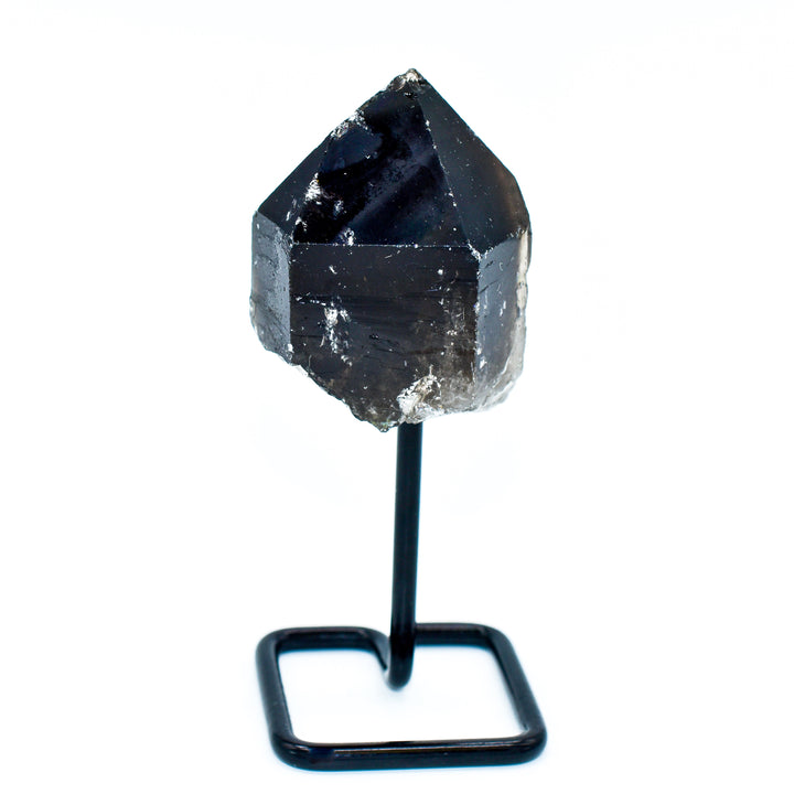 Crystal, Smokey Quartz Point on a Metal Base