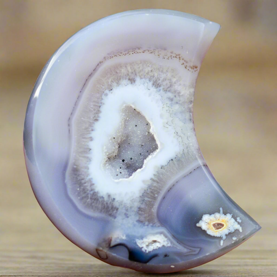 Crystal, Agate Crescent Moon