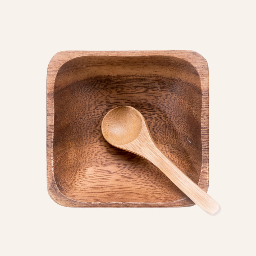 Little Acacia Bowl & Bamboo Spoon Set