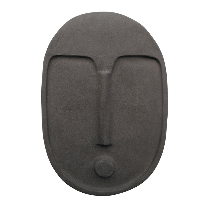 Portuguese Terracotta Wall Hanging Mask, Grey