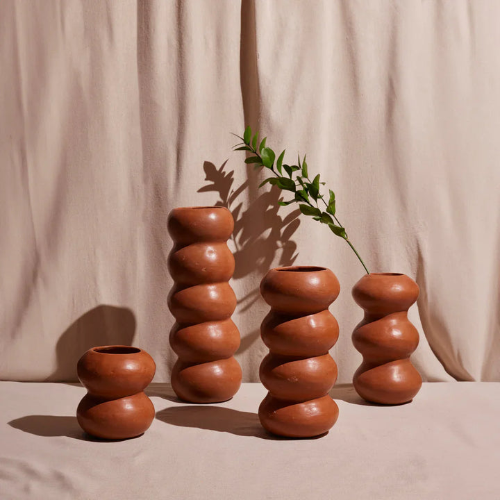 Handmade Terracotta Sculptural Vase, Object IV