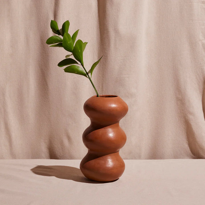 Handmade Terracotta Sculptural Vase, Object III