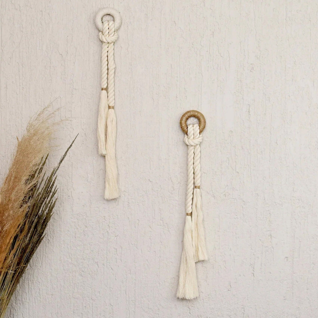 Handmade Petite Wall Hanging, Cotton & Jute