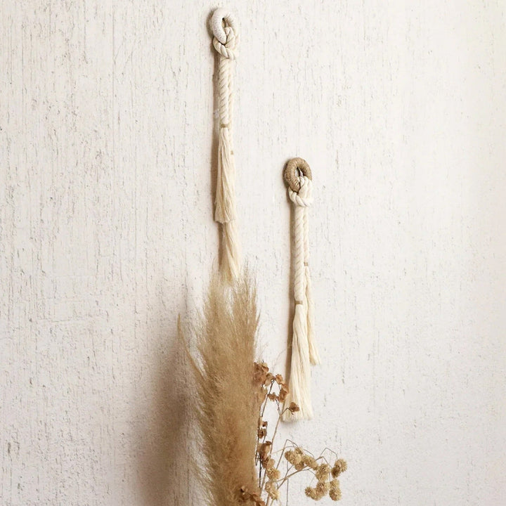 Handmade Petite Wall Hanging, Cotton & Jute
