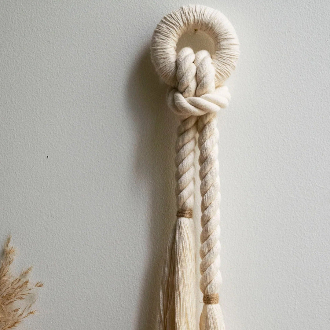 Handmade Petite Wall Hanging, Cotton & Jute