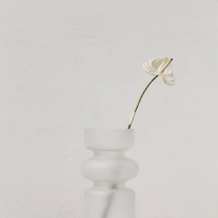 Frosted Glass Vase, Sculptural