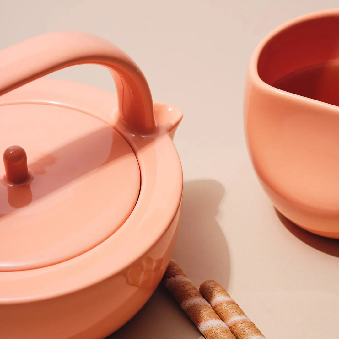 Hand-Glazed Medium Sculptural Set of 2 Cups, Variety of Colors