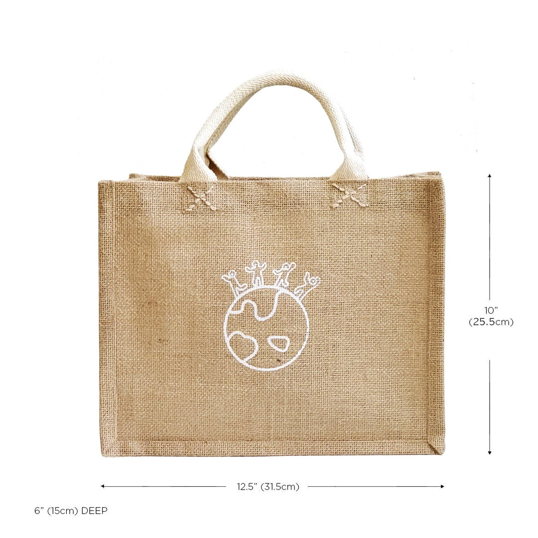 Jute Canvas Bag, Earth (Small)