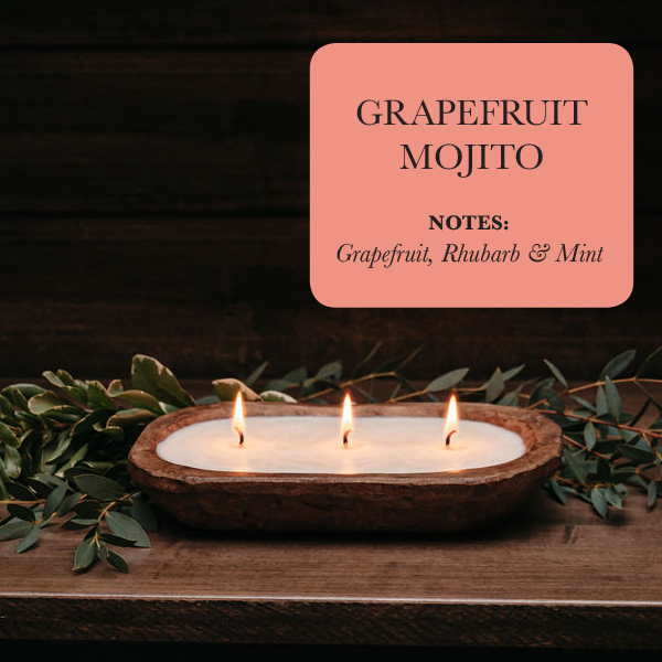 3-Wick Soy Candle, Grapefruit Mojito