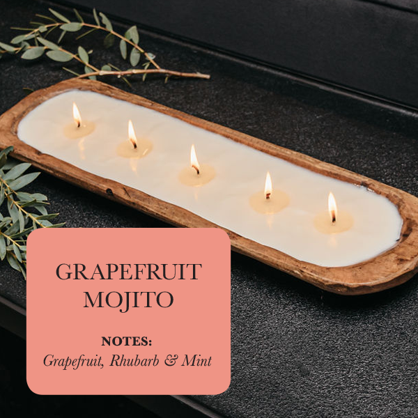 5-Wick Soy Candle, Grapefruit Mojito