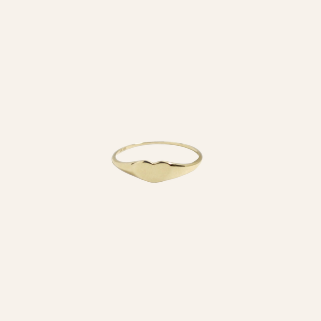 Slim Heart Ring, 10K Gold