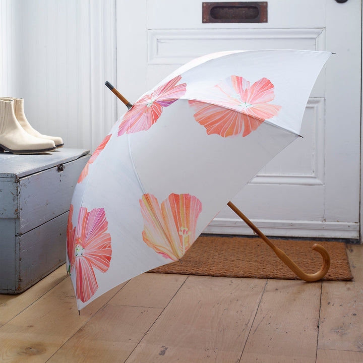 Large Umbrella, Hibiscus on White