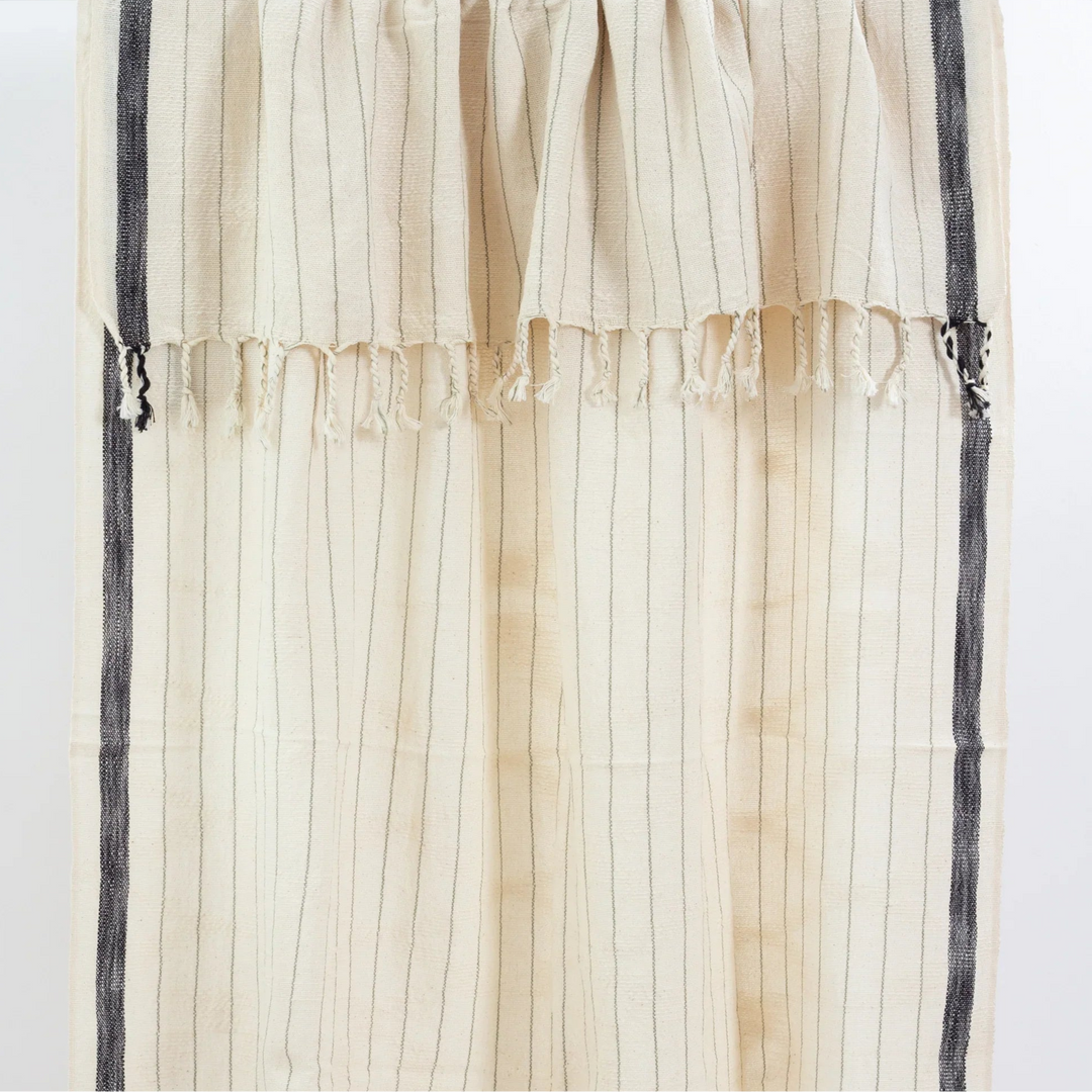Cotton-Linen Bath/Beach Towel, Bold Sides