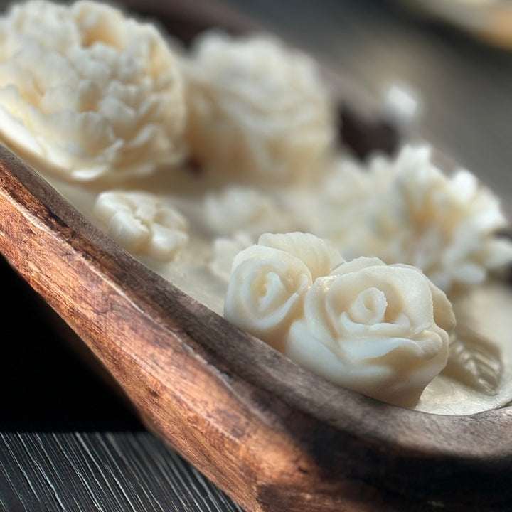 Scented Candle in a Dough Bowl, Garden of Flowers