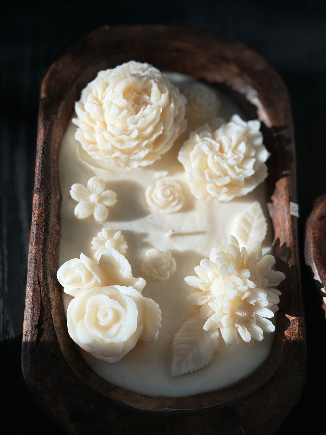 Scented Candle in a Dough Bowl, Garden of Flowers