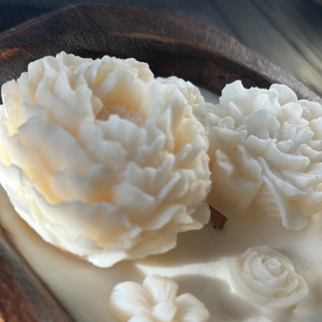 Scented Candle in a Dough Bowl, Garden of Flowers