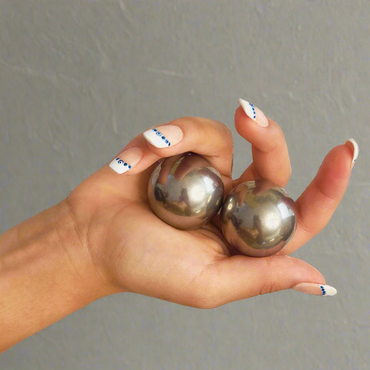 Stainless Steel Meditation Balls, Set of 2