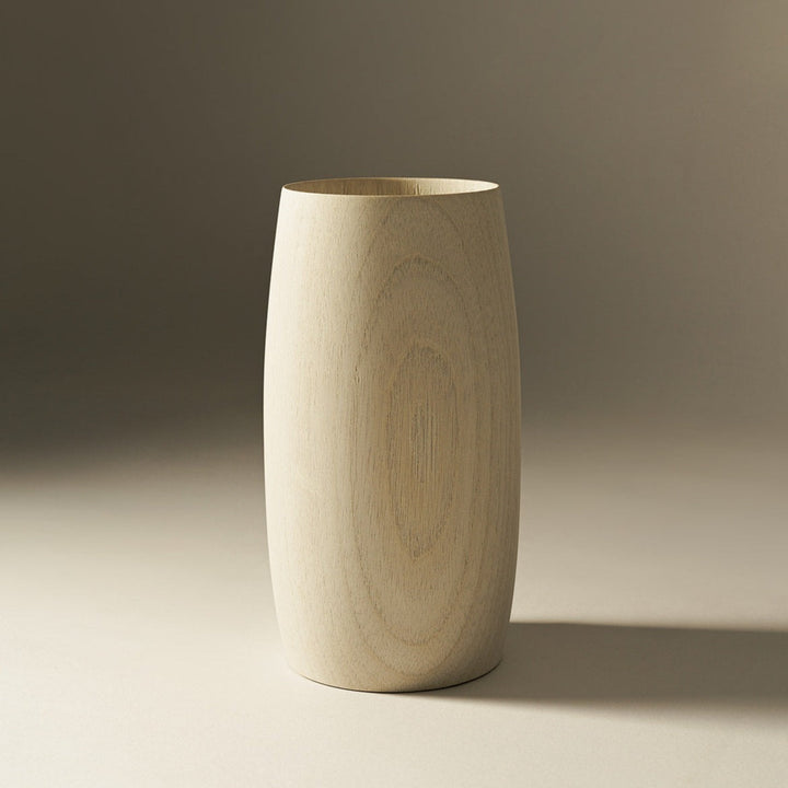 Handcrafted Guatemalan Cedar Vase, Blonde