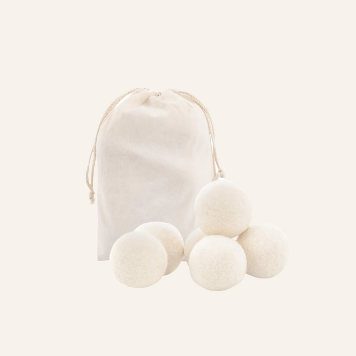 Reusable New Zealand Wool Dryer Balls, Set of 6