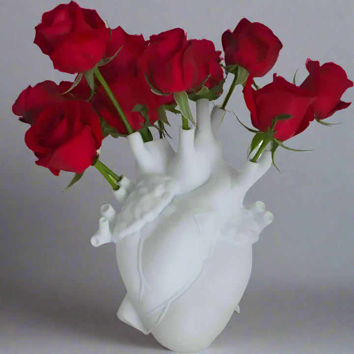 Realistic Resin Heart Vase, Variety of Sizes